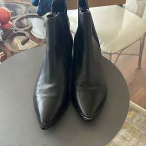 Marc Fisher Black Leather Ankle Boots